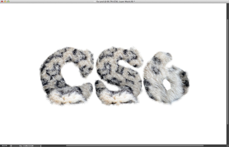 Texte facile à fourrure dans Photoshop