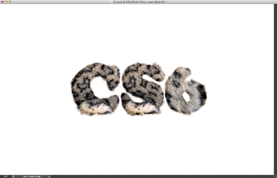 Texte facile à fourrure dans Photoshop