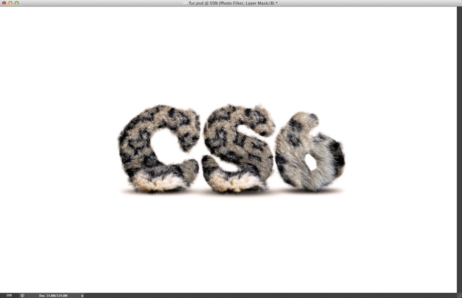 Texte facile à fourrure dans Photoshop