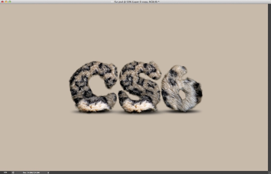 Texte facile à fourrure dans Photoshop