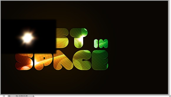 Perdu dans l'espace Typographie dans Photoshop