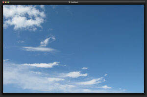 Effet de texte de nuages ​​dans Pixelmator