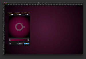 Lens Flare revisité dans Pixelmator