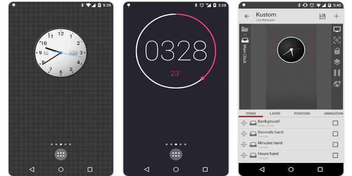 déplacer des applications de fond d'écran