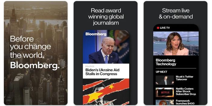 Applications pour les nouvelles du marché