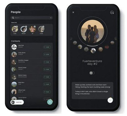 réseau social des instants