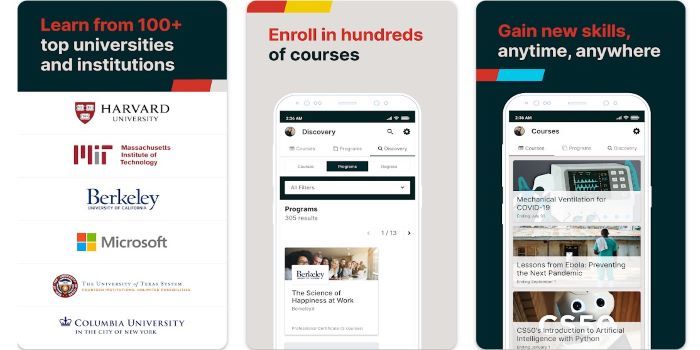 Applications pour recevoir des cours gratuits sur mobile