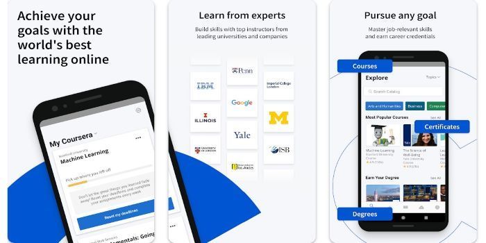 Applications de cours en ligne
