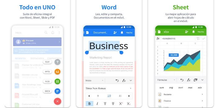 Applications autres que Microsoft Office sur Android