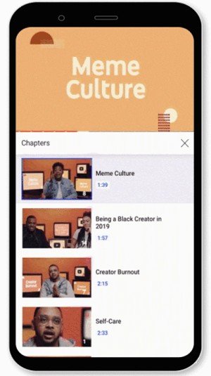 chapitres youtube mobiles