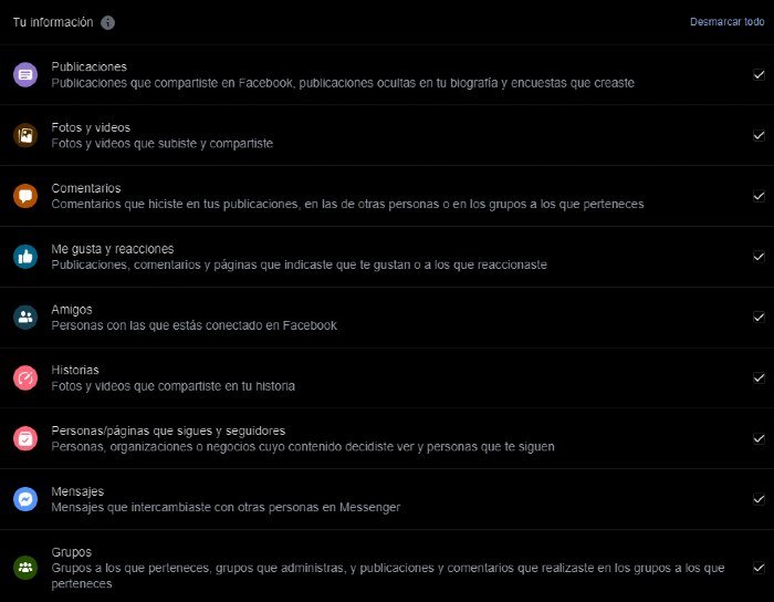 Options pour télécharger Facebook