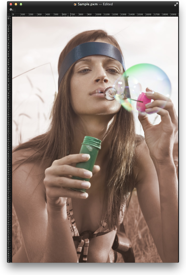 Look vintage super facile pour les photos dans Pixelmator