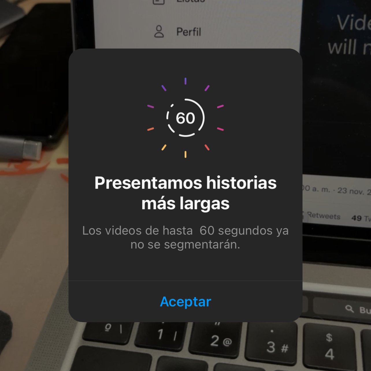 Instagram 60 secondes