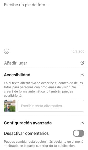accessibilité instagram