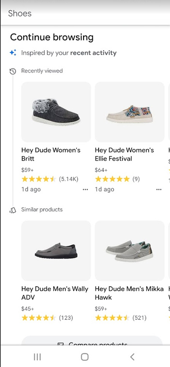 Continuez à parcourir la section dans le tableau de bord des tâches de Discover