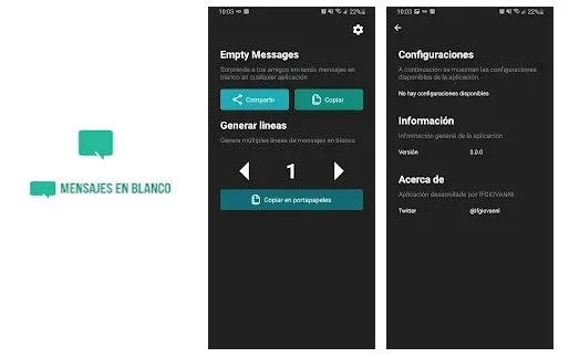 Applications pour le poisson d'avril, messages vides