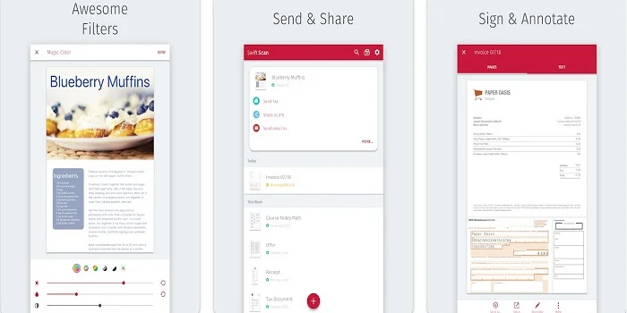 applications de numérisation
