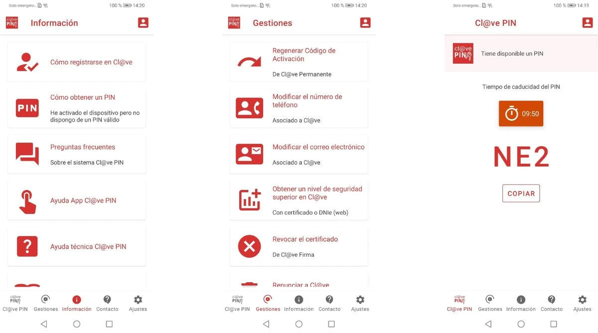 NIP de la clé d'application