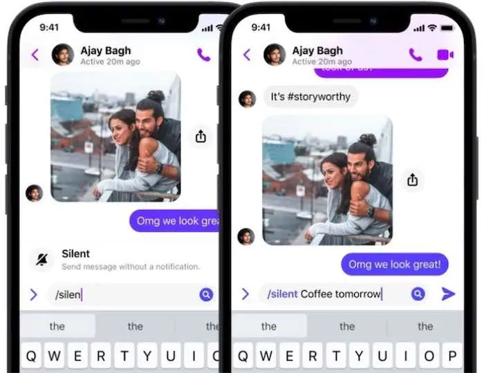 raccourcis fb messenger