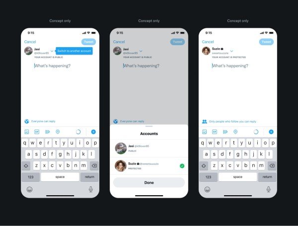 Plusieurs comptes Twitter