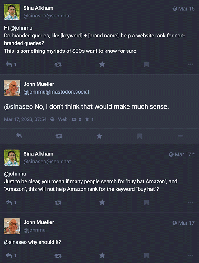 Question de référencement sur les mots-clés de la marque Google