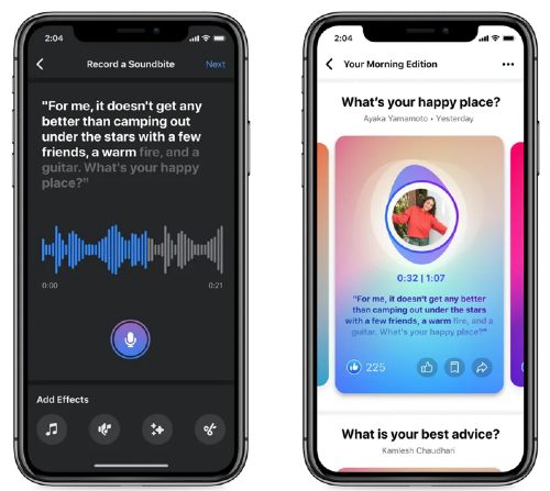 Application Soundbites Facebook