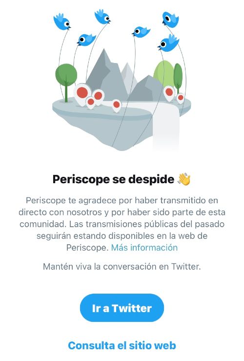 Message d'adieu du périscope