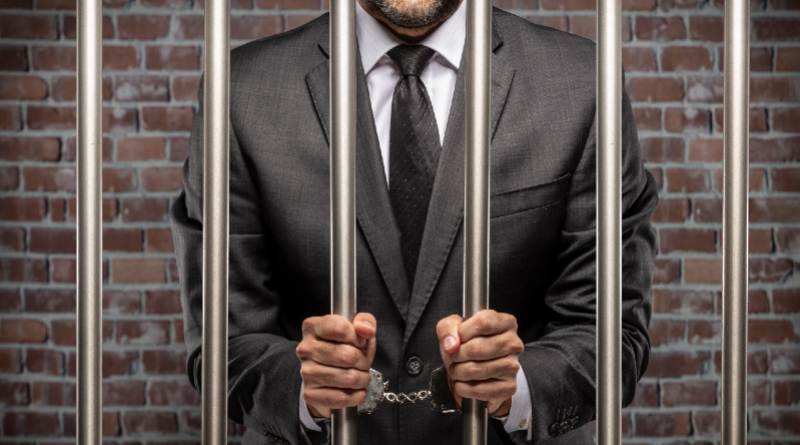 homme d'affaires en prison