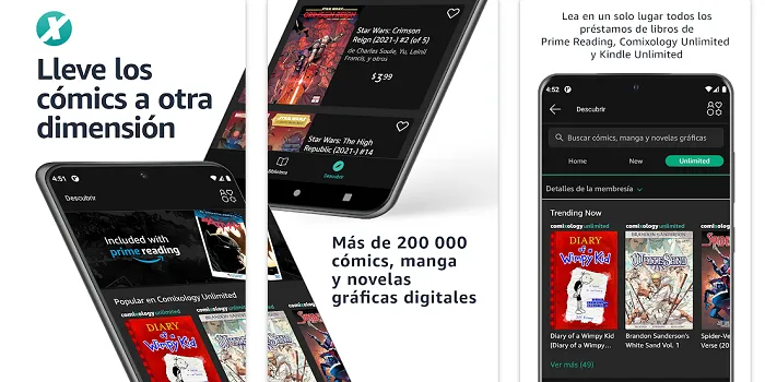 E-books prêts à être téléchargés dans une application