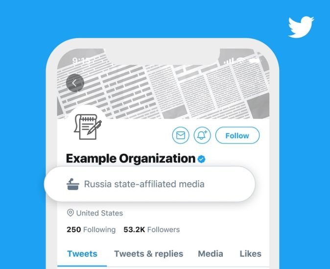 L'étiquette du gouvernement sur Twitter