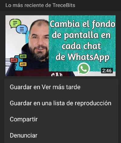 Enregistrer la vidéo App Youtube