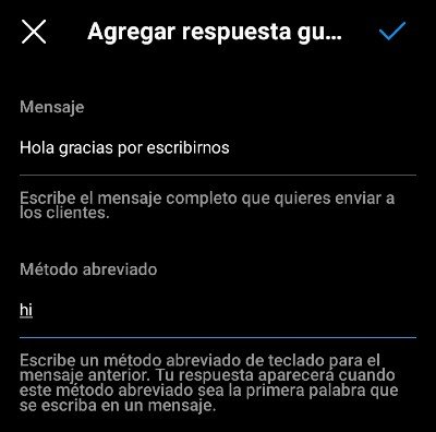 Créer une réponse enregistrée sur Instagram