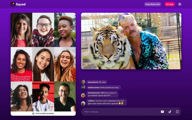 Écran de partage d'équipe