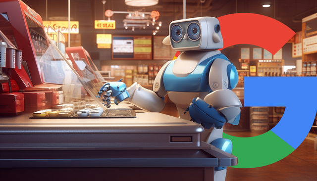 Supermarché Robot Commander Google Logo