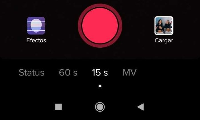 Bouton d'effets TikTok