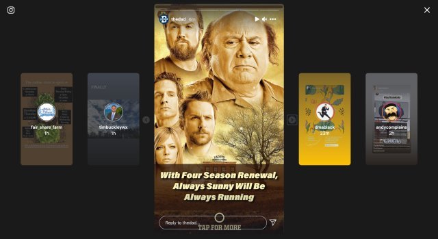 Histoires Instagram Web