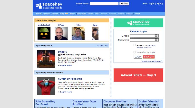 Spacehey nouveau réseau social