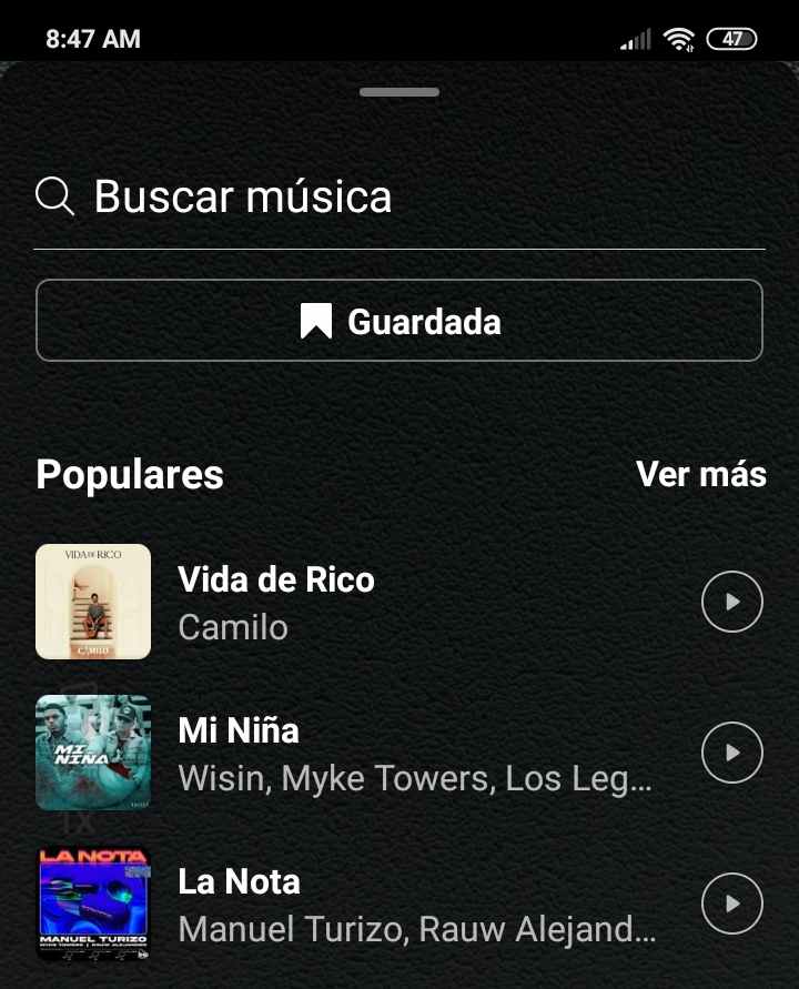 Liste des audios enregistrés
