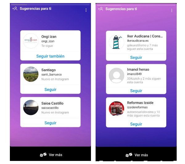 Instagram recommande les histoires