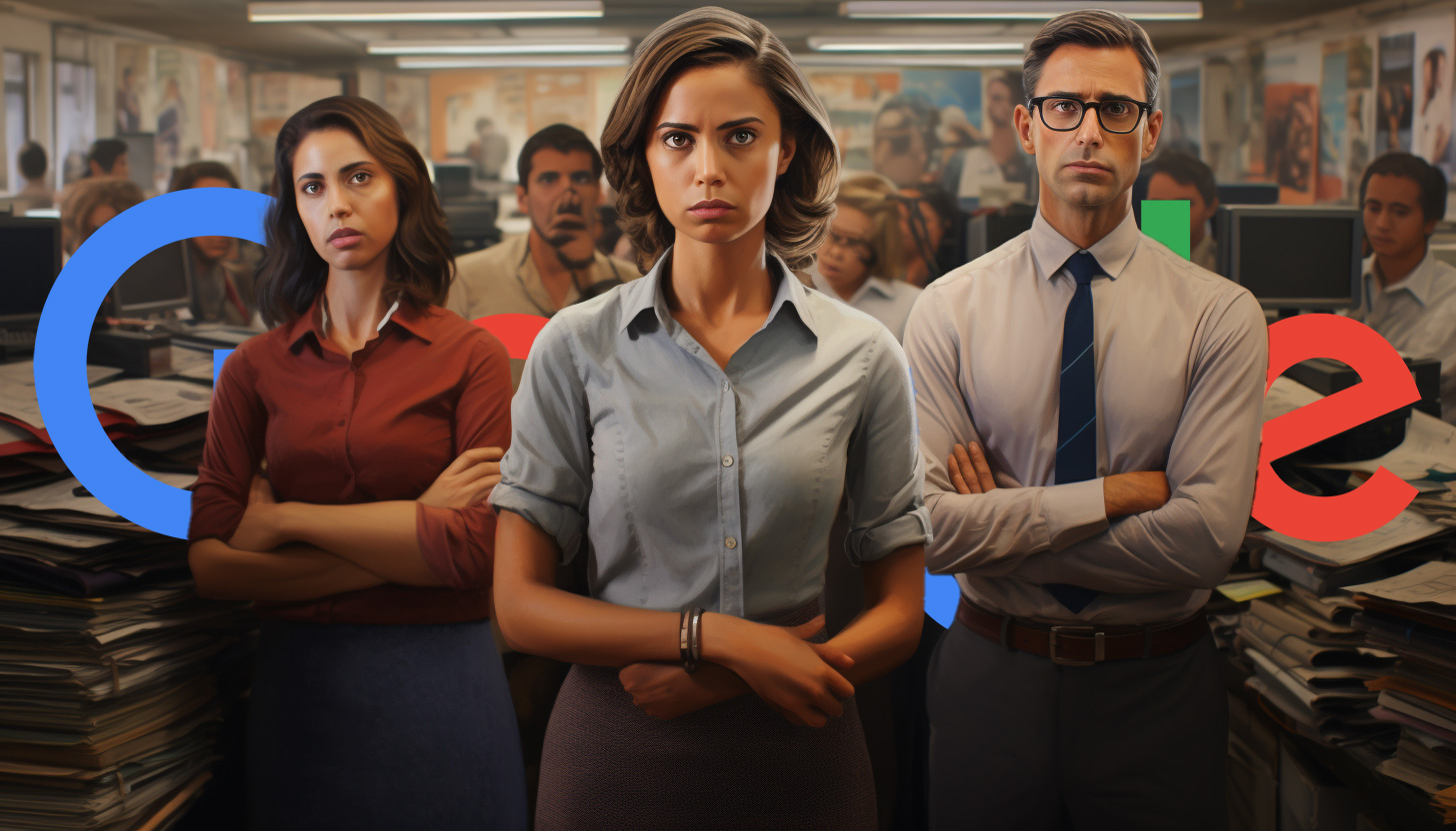 Journalistes mécontents Logo Google