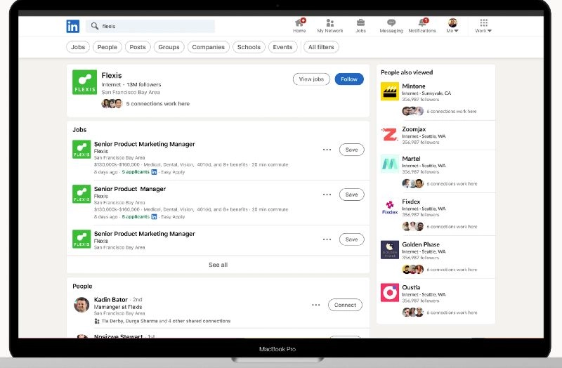 Refonte de la recherche LinkedIn