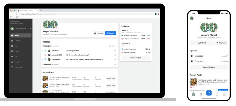 Suite d'affaires Facebook