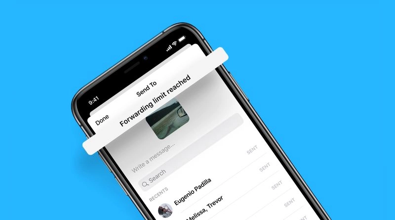 Facebook limite le transfert dans Messenger