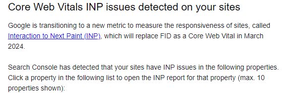 Cwv Inp Google E-mail