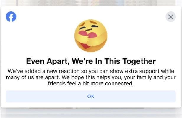 réaction je me soucie de facebook