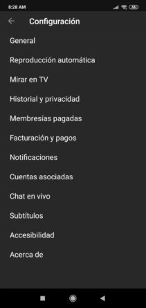 Paramètres YouTube