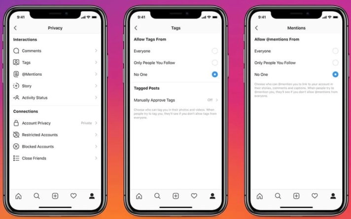 options de visibilité