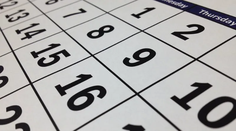 Calendrier de travail