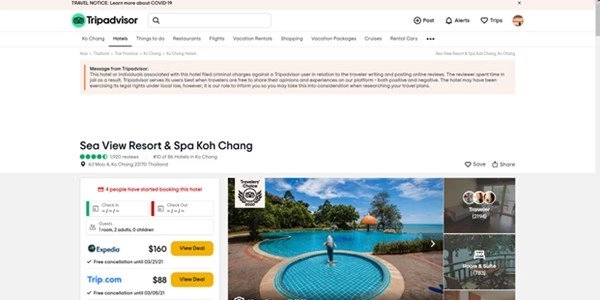 Application TripAdvisor