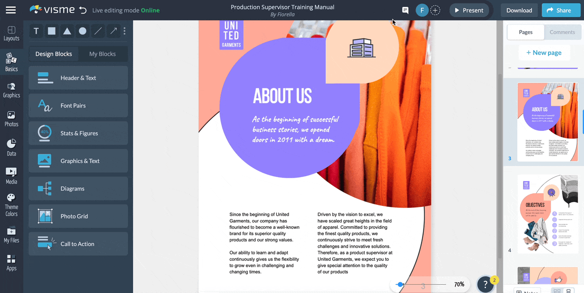 outil de création de contenu - collaborez avec les membres de l'équipe